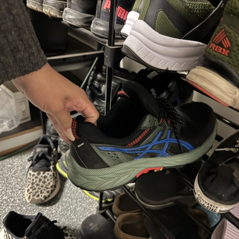 Black and Blue Athletic Shoes